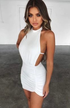 C.F Allissa Dress - White BACK IN