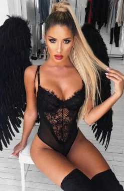 F.I Alayna Bodysuit - Black NEW ARRIVALS