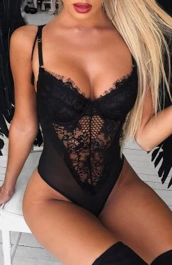 F.I Alayna Bodysuit - Black NEW ARRIVALS