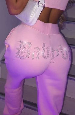 Z.Y Babyboo Diamante Tracksuit Pant - Pink