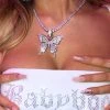 L.F NEW ARRIVALS Farrah Butterfly Necklace - Silver