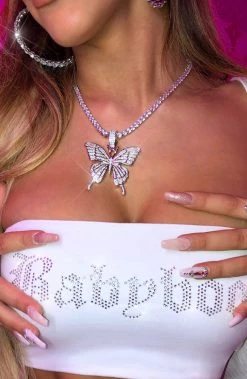 L.F NEW ARRIVALS Farrah Butterfly Necklace - Silver