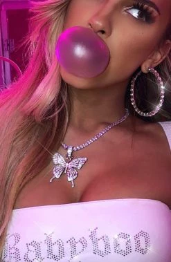 L.F NEW ARRIVALS Farrah Butterfly Necklace - Silver