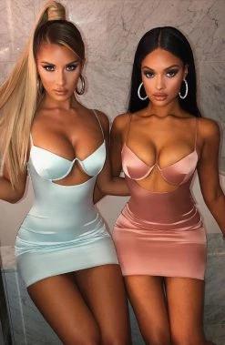 Babyboo Fashion BACK IN Yasmine Mini Dress - Baby Pink