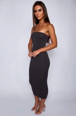 Babyboo Fashion In Style Maxi Dress - Charcoal