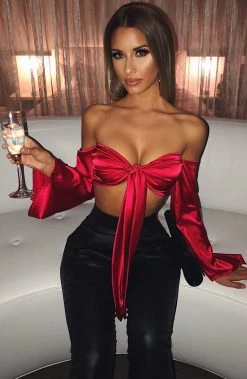 S.D Sariyah Top - Red NEW ARRIVALS