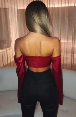 S.D Sariyah Top - Red NEW ARRIVALS