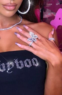 L.F Lela Butterfly Ring - Silver NEW ARRIVALS