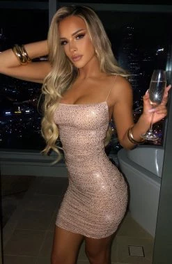 J.F Tonia Mini Dress - Bronze NEW ARRIVALS