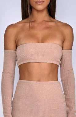 Babyboo Fashion Tops Kira Crop Top - Mocha