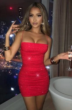 J.F Tonia Mini Dress - Red