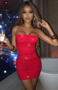 J.F Tonia Mini Dress - Red