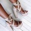 L.F Danica Block Heels - Nude