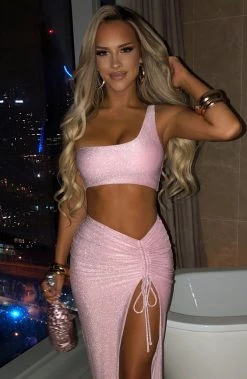 L.F Alyssia Crop - Pink Sparkle NEW ARRIVALS