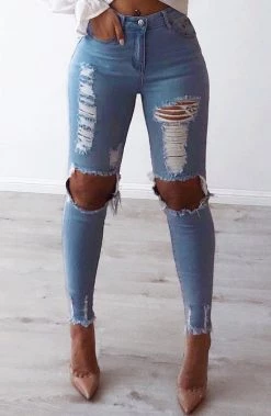 W.K NEW ARRIVALS West Coast Jeans - Light Blue