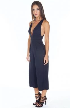 Babyboo Fashion Jumpsuits Totally Down Jumpsuit - Black
