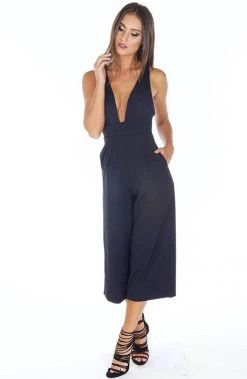 Babyboo Fashion Jumpsuits Totally Down Jumpsuit - Black