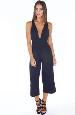 Babyboo Fashion Jumpsuits Totally Down Jumpsuit - Black