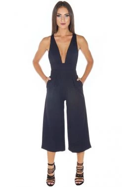Babyboo Fashion Jumpsuits Totally Down Jumpsuit - Black