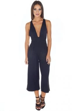 Babyboo Fashion Jumpsuits Totally Down Jumpsuit - Black