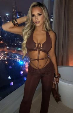 L.F Aniya Crop - Chocolate NEW ARRIVALS