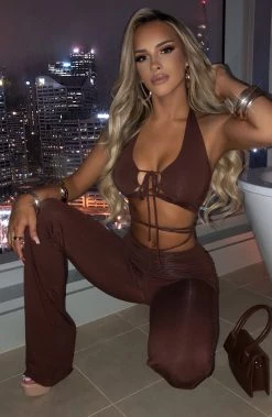 L.F Aniya Crop - Chocolate NEW ARRIVALS