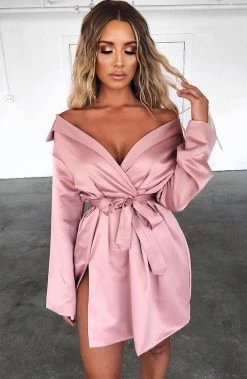 S.D NEW ARRIVALS Kassiana Mini Dress - Dusty Pink