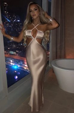 M.T Arlo Maxi Dress - Champagne NEW ARRIVALS