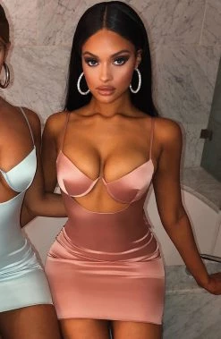 Babyboo Fashion BACK IN Yasmine Mini Dress - Baby Pink