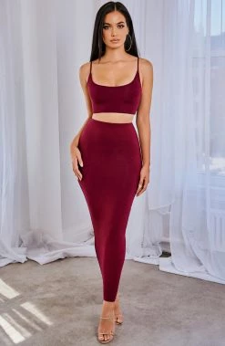 L.F BACK IN Abbi Set - Burgundy