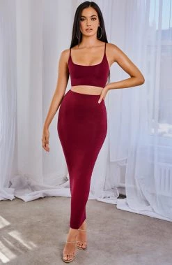 L.F BACK IN Abbi Set - Burgundy