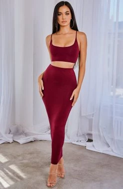 L.F BACK IN Abbi Set - Burgundy