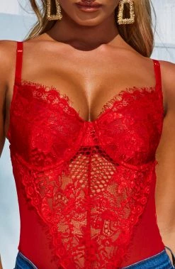F.I Alayna Bodysuit - Red