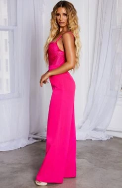 S.D NEW ARRIVALS Vivian Pants- Hot Pink