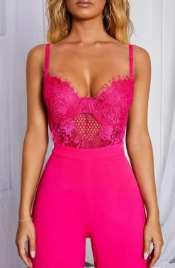 S.D Alayna Bodysuit - Hot Pink NEW ARRIVALS