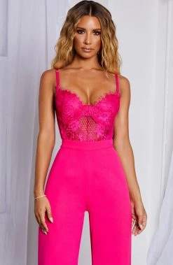 S.D Alayna Bodysuit - Hot Pink NEW ARRIVALS