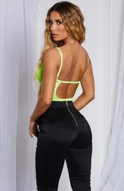 S.D Alayna Bodysuit - Neon Yellow NEW ARRIVALS