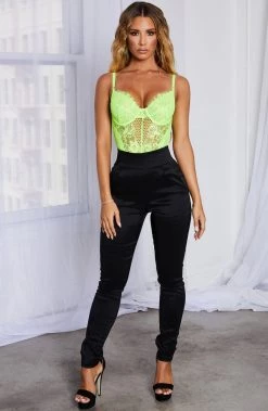 S.D Alayna Bodysuit - Neon Yellow NEW ARRIVALS