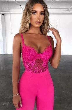 S.D Alayna Bodysuit - Hot Pink NEW ARRIVALS