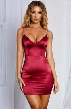 C.F Alexis Mini Dress - Burgundy NEW ARRIVALS