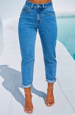 Z.Y Ali Boyfriend Jeans - Medium Blue NEW ARRIVALS