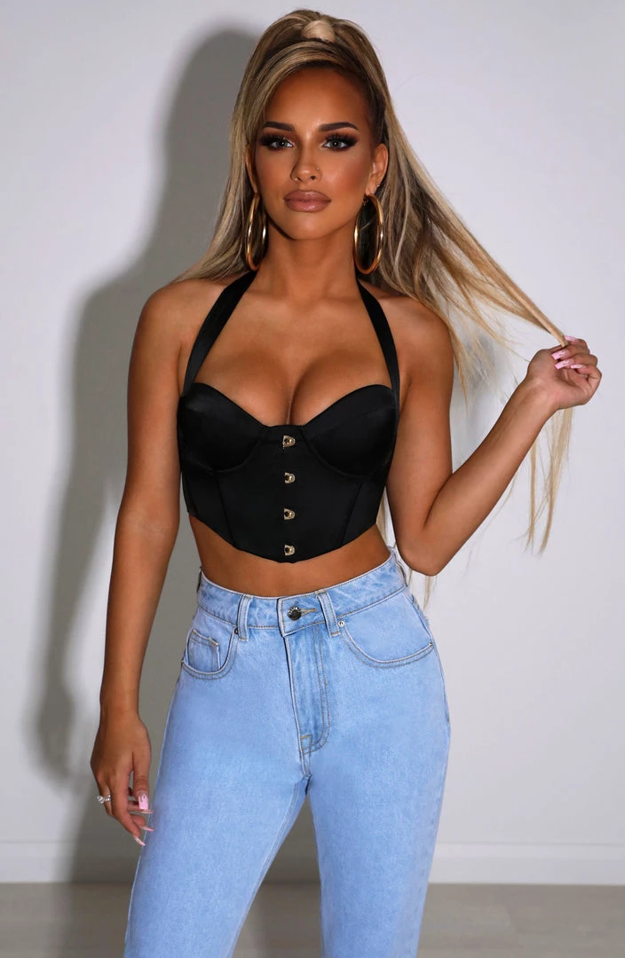R.F NEW ARRIVALS Aaliyah Corset - Black