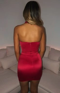 R.F NEW ARRIVALS Ada Mini Dress - Red