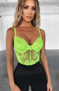 S.D Alayna Bodysuit - Neon Yellow NEW ARRIVALS