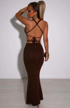 T.Tcolo Alexa Maxi Skirt - Chocolate