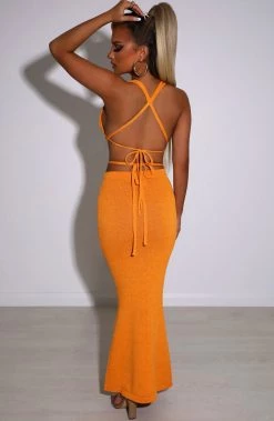 T.T NEW ARRIVALS Alexa Maxi Skirt - Tangerine