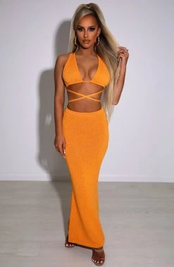 T.T NEW ARRIVALS Alexa Maxi Skirt - Tangerine