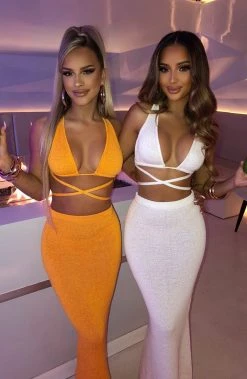 T.T NEW ARRIVALS Alexa Maxi Skirt - Tangerine