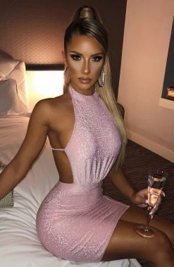 C.F Allissa Mini Dress - Pink Sparkle NEW ARRIVALS