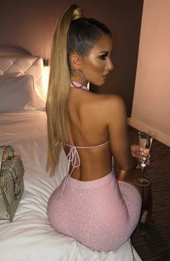 C.F Allissa Mini Dress - Pink Sparkle NEW ARRIVALS